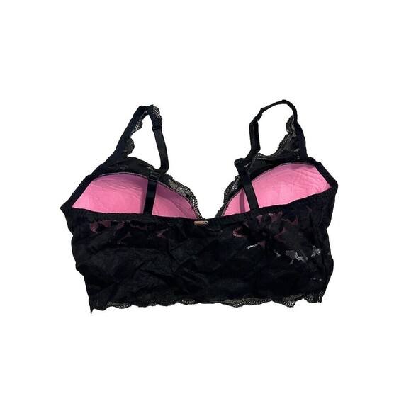 Pink By Victorias Secret Lace Bralette Size Small Black Color Stretch - Picture 2 of 3